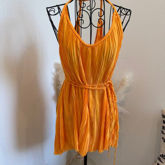 Anthropologie Pleated Braided Goddess Halter Flowy Tank Top Size S NEW - Picture 5 of 13